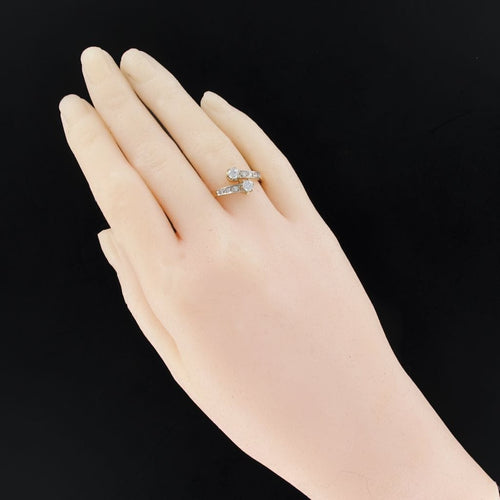 Bague 55 Bague Diamants toi et moi, or jaune et platine 58 Facettes 17-315-55-1