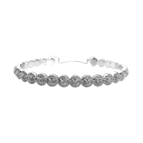 Bracelet Bracelet Messika, modèle "Joy Diamond Halo", diamants et or blanc. 58 Facettes 28125