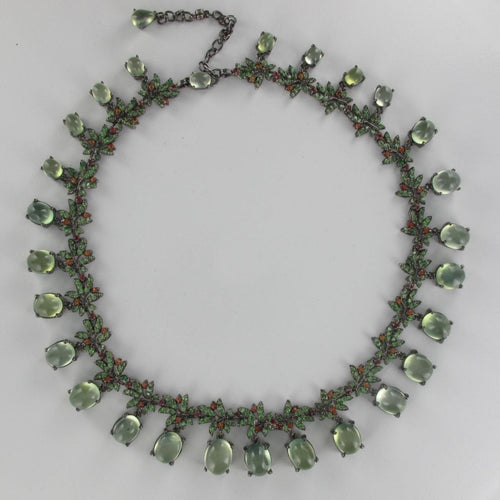 Collier Collier préhnites saphirs oranges et grenats verts 58 Facettes 14-328-8438052