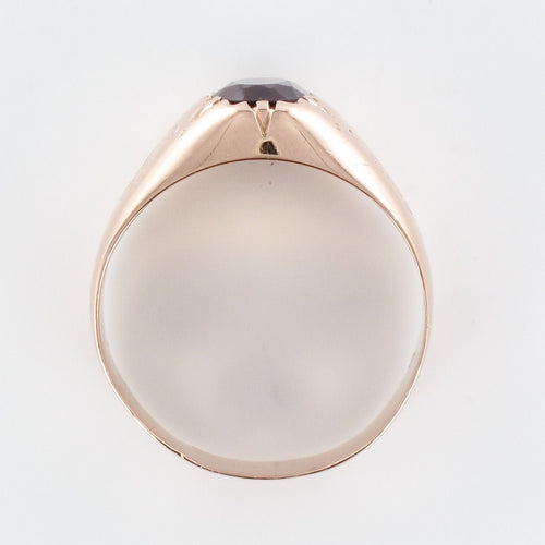 Bague 61 Bague jonc grenat or rose 58 Facettes 20-195-57