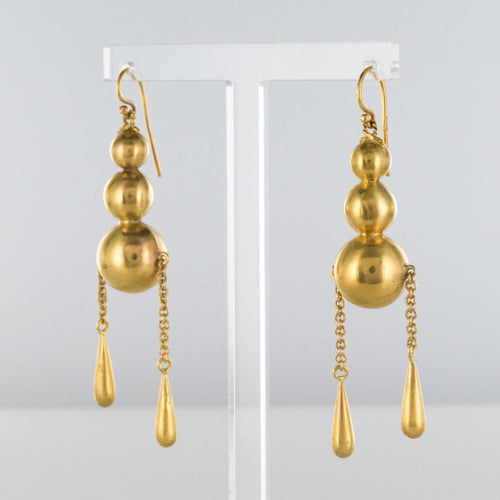 Boucles d'oreilles Boucles d'oreilles pendantes perles et gouttes d'or 58 Facettes 19-261
