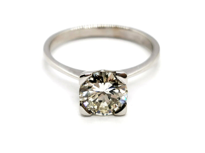 Bague 52 Bague Solitaire Or blanc Diamant 58 Facettes 1155279CN