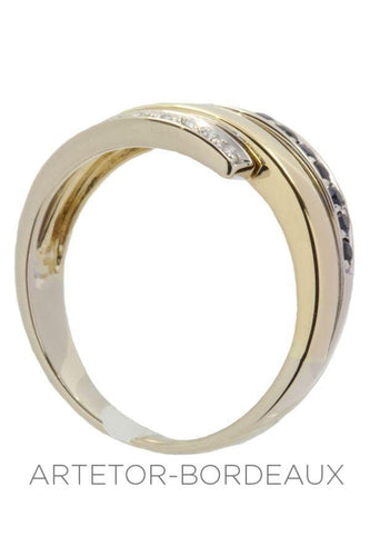 Bague 56 Bague saphirs et diamants 58 Facettes 30291