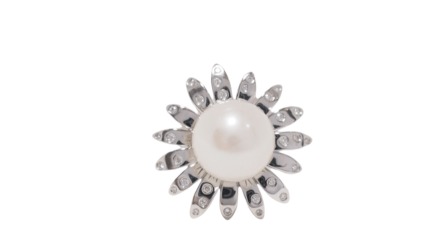 Bague 54 MAUBOUSSIN - Bague Au café des 2 amours Perle Diamants 58 Facettes 32311