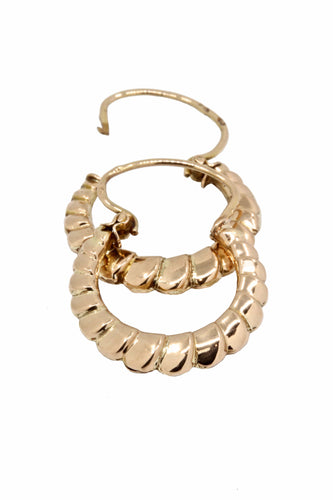 Boucles d'oreilles Créoles anciennes or rose 58 Facettes