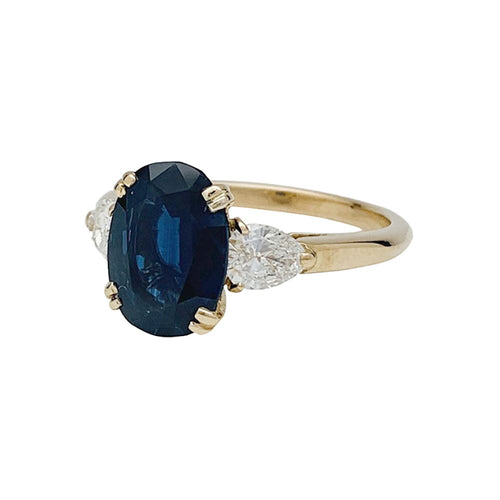 Bague 55 Bague Mauboussin saphir 3.44 cts et diamants. 58 Facettes 30158