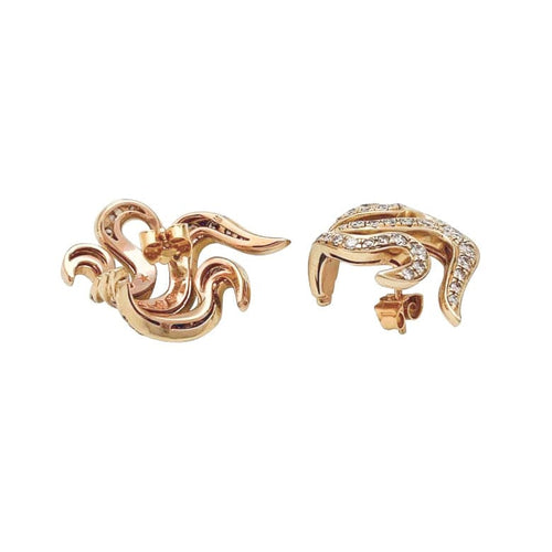Boucles d'oreilles Boucles d'oreilles Stern modèle "Iris Pompylius" en or rose, diamants. 58 Facettes 26213
