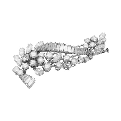 Broche Broche Boucheron, "Plume", en platine et or blanc, diamants. 58 Facettes 29435