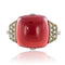 Bague 53 Bague Calcédoine pain de sucre et Diamants 58 Facettes 17-261-53-1