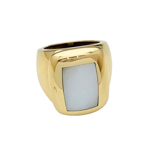 Bague 51 Bague Van Cleef & Arpels, collection "Babylone", or jaune, nacre. 58 Facettes 30447