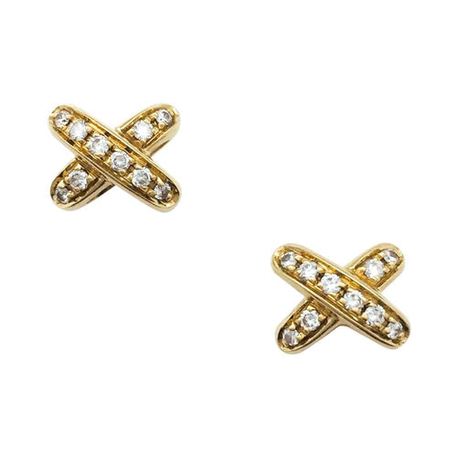 Boucles d'oreilles Boucles d'oreilles Chaumet, "Liens", or jaune et diamants. 58 Facettes 30119