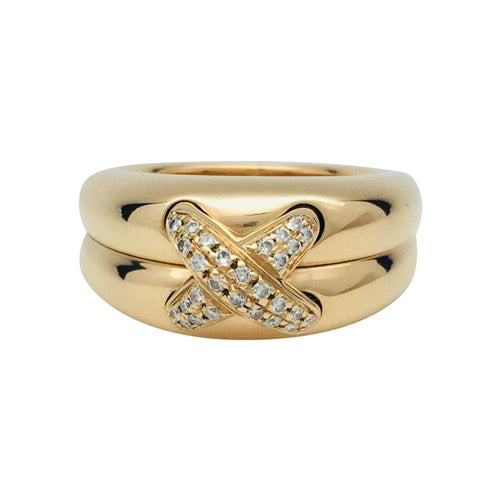 Bague 56 Bague Chaumet, "Liens", or jaune et diamants. 58 Facettes 30056