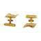 Boutons de manchette Boutons de manchettes "bambou" en or jaune et diamants, 1970. 58 Facettes 28588
