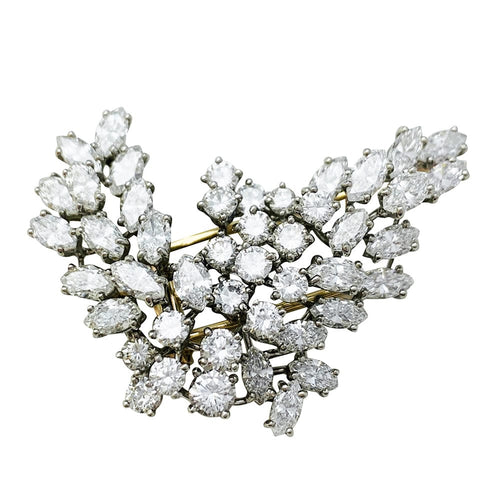 Broche Broche Chaumet diamants, platine et or blanc. 58 Facettes 30612