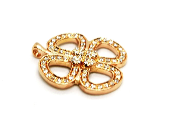 Pendentif Pendentif Fleur Or rose Diamant 58 Facettes 1176278CN