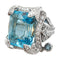 Bague 52 Bague Edouard Nahum "Sterina" or blanc diamants et topaze 58 Facettes 30314