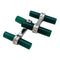 Boutons de manchette Boutons de manchette Boucheron en or blanc, agate verte et onyx. 58 Facettes 30562