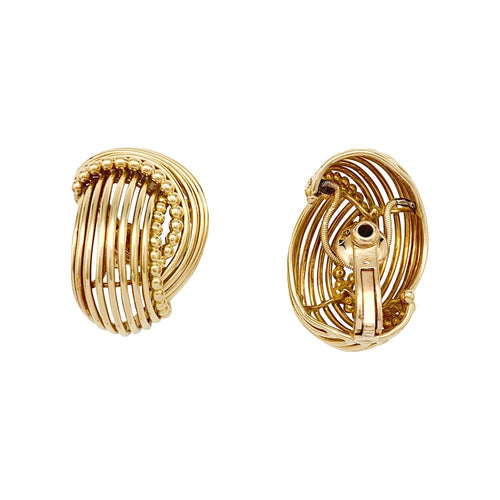 Boucles d'oreilles Boucles d'oreilles Cartier "Noeuds" en or jaune. 58 Facettes 30137