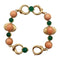 Bracelet Bracelet Van Cleef & Arpels en or jaune, corail et chrysoprase. 58 Facettes 30317