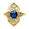 Bague 52.5 Bague Mellerio en or jaune saphir et diamants. 58 Facettes 29869