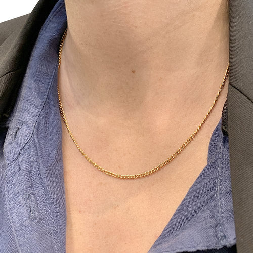 Collier Chaîne or jaune maille gourmette. 58 Facettes 30280