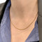 Collier Chaîne or jaune maille gourmette. 58 Facettes 30280