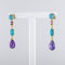 Boucles d'oreilles Boucles d'oreilles améthystes turquoises 58 Facettes 15-272