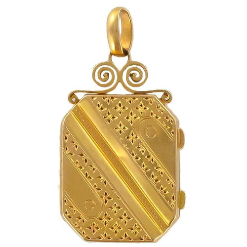 Pendentif Médaillon en or rectangulaire 58 Facettes 07-065-7282863