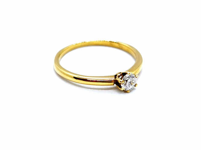 Bague 49 Bague Solitaire Or jaune Diamant 58 Facettes 951836CD