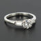 Bague 54 Solitaire diamant et diamants baguette 58 Facettes 16-060-54