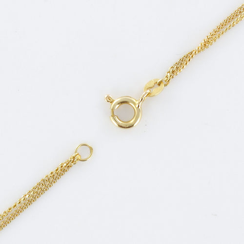 Collier Chaîne double en or maille gourmette et batonnets 58 Facettes 20-041B