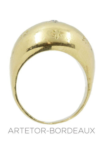 Bague 49 Bague boule ancienne 58 Facettes 15651