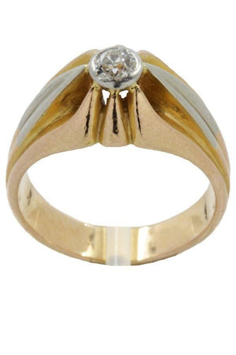 Bague 52 Jonc ancien diamant 58 Facettes 29011