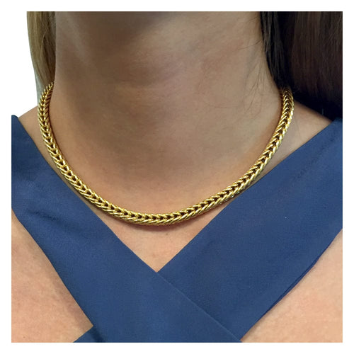 Collier Collier Hermès en or jaune, maille colonne. 58 Facettes 27453