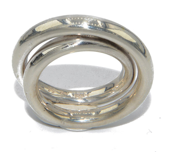 Bague Bague de la maison Hermès collection Vertige en argent 58 Facettes 0