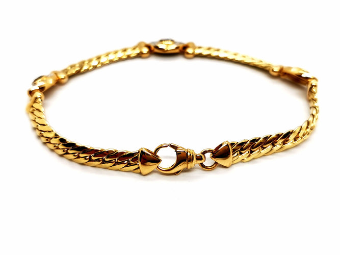Bracelet Bracelet Maille anglaise Or jaune Saphir 58 Facettes 1132937CD