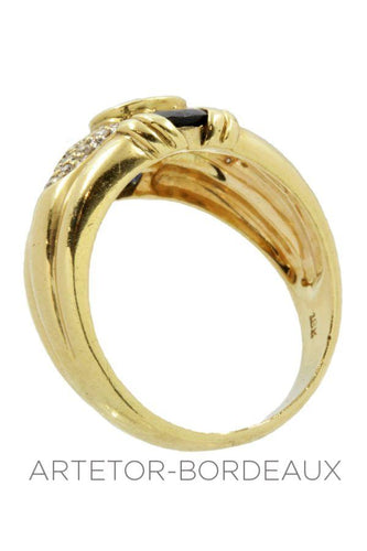 Bague 53 Bague saphirs et diamants 58 Facettes 11531