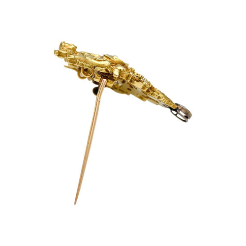 Broche Broche 1900 en or jaune et diamant. 58 Facettes 30006