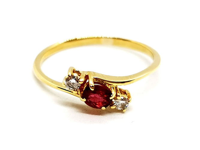 Bague 51 Bague Or jaune Rubis 58 Facettes 1161972CD