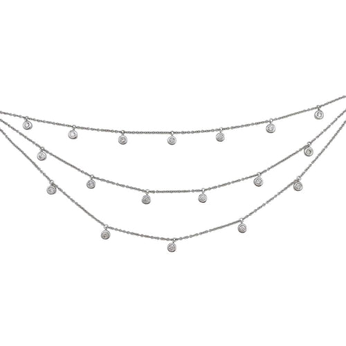 Collier Collier draperie en or blanc et diamants. 58 Facettes 29478