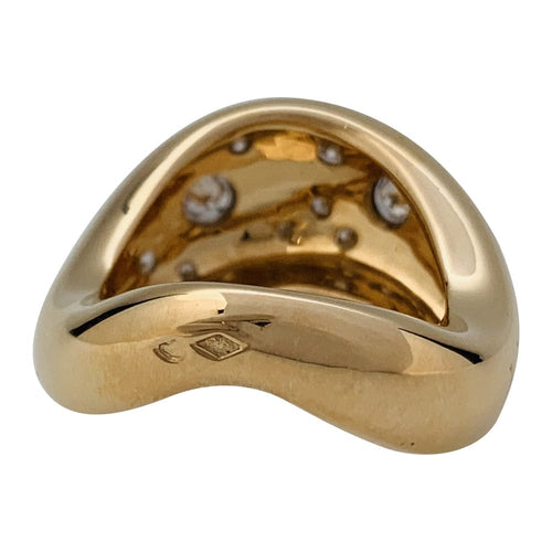 Bague 52 Bague Fred modèle "Mouvementé" en or jaune, diamants. 58 Facettes 29318-1