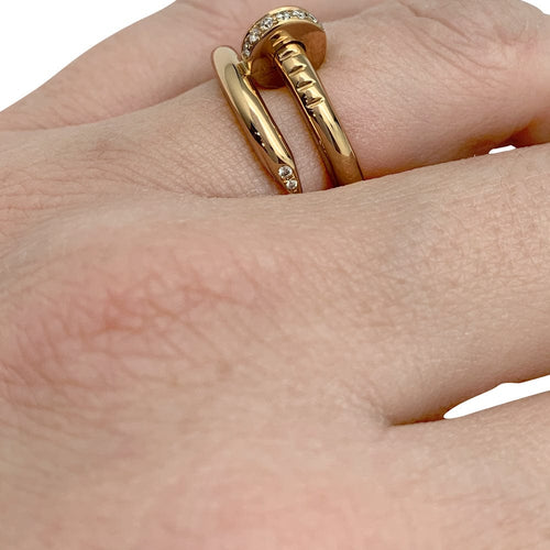 Bague 49 Bague Cartier "Juste un Clou" en or jaune et diamants. 58 Facettes 29970