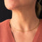 Collier Chaîne double en or maille gourmette et batonnets 58 Facettes 20-041B