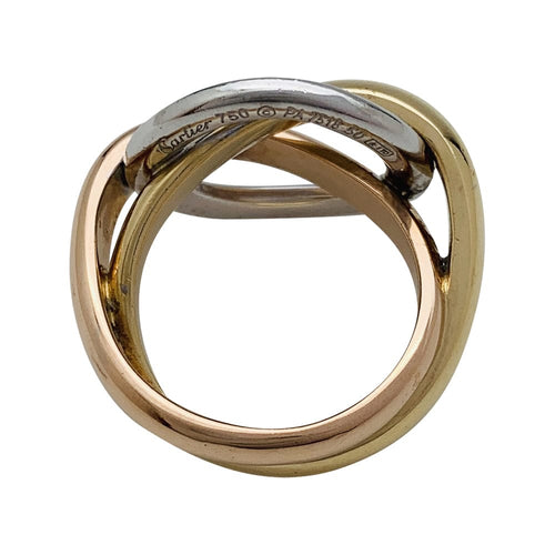 Bague 50 Bague Cartier, "Trinity Crash", trois ors, diamants. 58 Facettes 30011