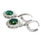 Boucles d'oreilles Boucles d'oreilles en blanc, émeraudes et diamants 58 Facettes 30397