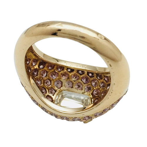 Bague 52 Bague dôme Poiray en or rose et diamants. 58 Facettes 28486-1