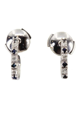 Boucles d'oreilles Boucles d'oreilles saphirs et diamants 58 Facettes 35161