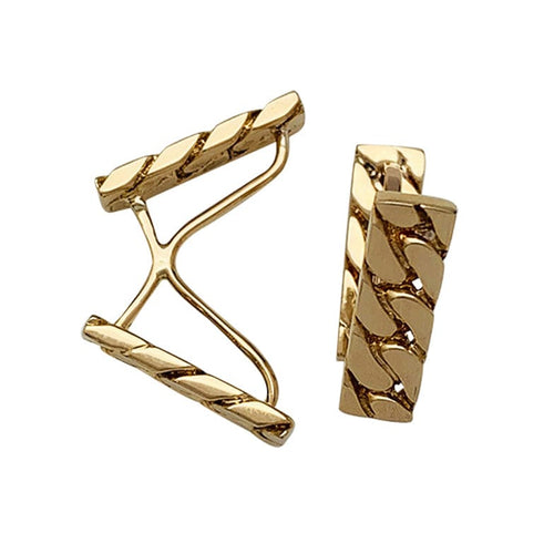 Boutons de manchette Boutons de manchette Hermès, maille gourmette en or jaune. 58 Facettes 30425