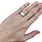Bague 50 Solitaire en or blanc, diamant taille émeraude 3 carats. 58 Facettes 29735