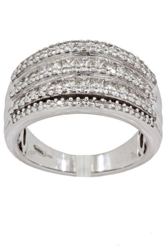 Bague 52 Bague moderne pavage diamants 58 Facettes 34811